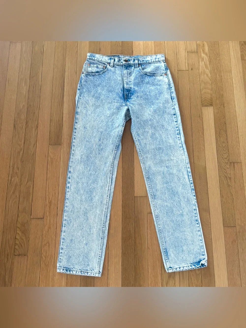 Vintage 1990 Levis 505 Acid Wash Jeans 33x32 Made In USA Regular Straight Fit